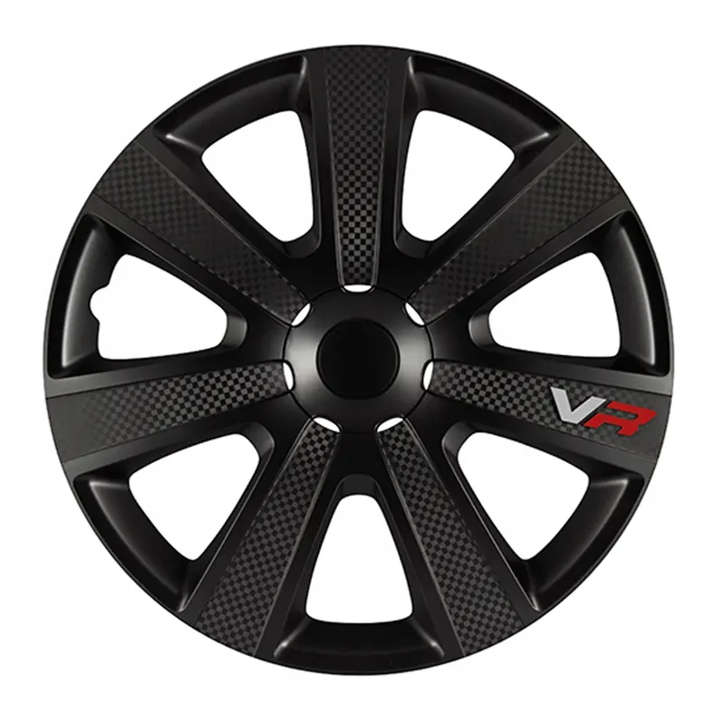 4x Kołpaki uniwersalne VR Carbon Black czarne 13 cali na koła samochodowe Oferta