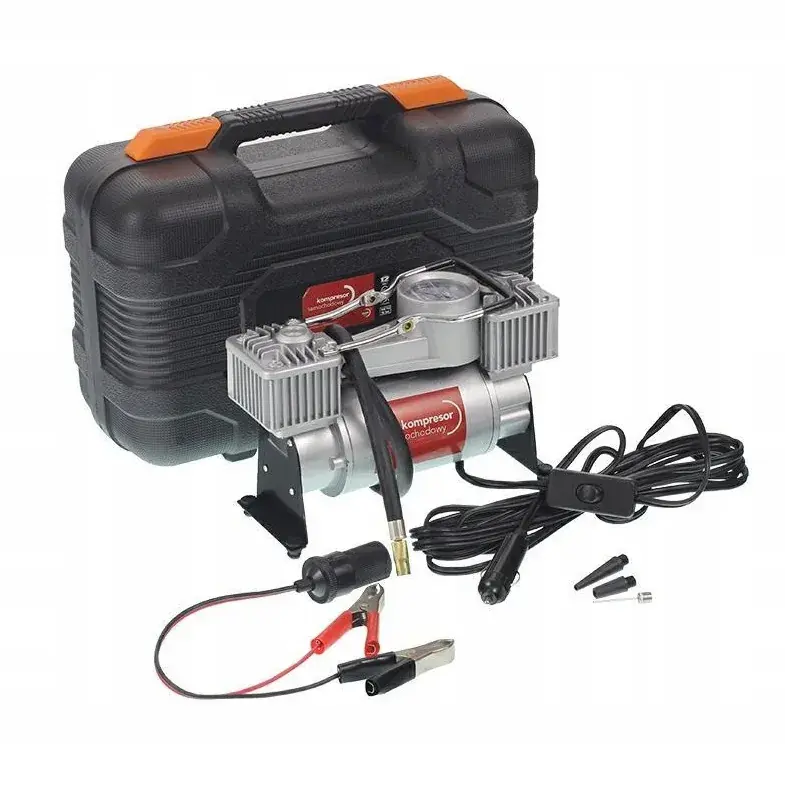 KOMPRESOR DWUTŁOKOWY 12V 10bar WALIZKA KOŃCÓWKI WYJAZD EXPEDYCJA Wysoka jakość