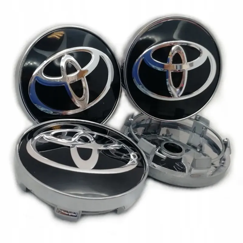DEKLE DEKIELKI ZAŚLEPKI FELG KAPSLE TOYOTA 60MM komplet 4 szt CZARNE Wysoka jakość