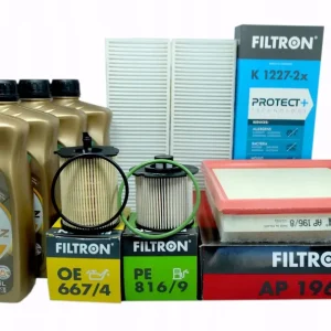 Citroen Berlingo 2 II 1.6 HDi 4x filtr Filtron + olej 0w30 Total Ineo First Szybka dostawa