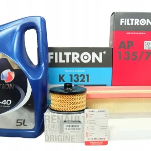 3 Filtry + Olej 5W40 Renault Clio 4 IV 0.9 TCe 90 Nowość