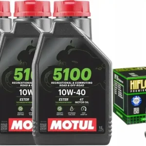Zestaw Filtr HF138 + Olej 10w40 Motul 4T 5100 3L Ekspresowa dostawa
