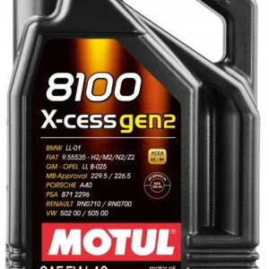 Olej silnikowy Motul 8100 X-CESS GEN2 5W-40 4L Kup teraz