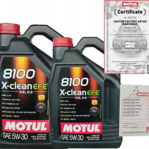MOTUL 8100 X-CLEAN EFE 5W30 C2/C3 9L BMW LL-04 VW 505 00 + ZAWIESZKA Tani