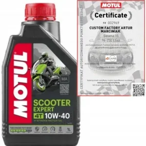 MOTUL 4T SCOOTER EXPERT 10W40 1L Olej do Skuterów Bezpieczna płatność