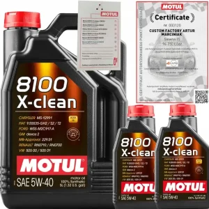 MOTUL 8100 X-CLEAN 5W40 C3 7L VW 505 00/ 505 01 GM DEXOS2 + ZAWIESZKA Ostatnia szansa