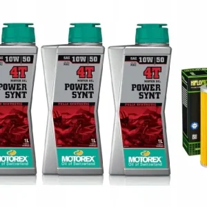 Zestaw Na Wymiane Oleju Motorex 10W50 Power Synt + Filtr Do KTM 950 Adv Oryginalny
