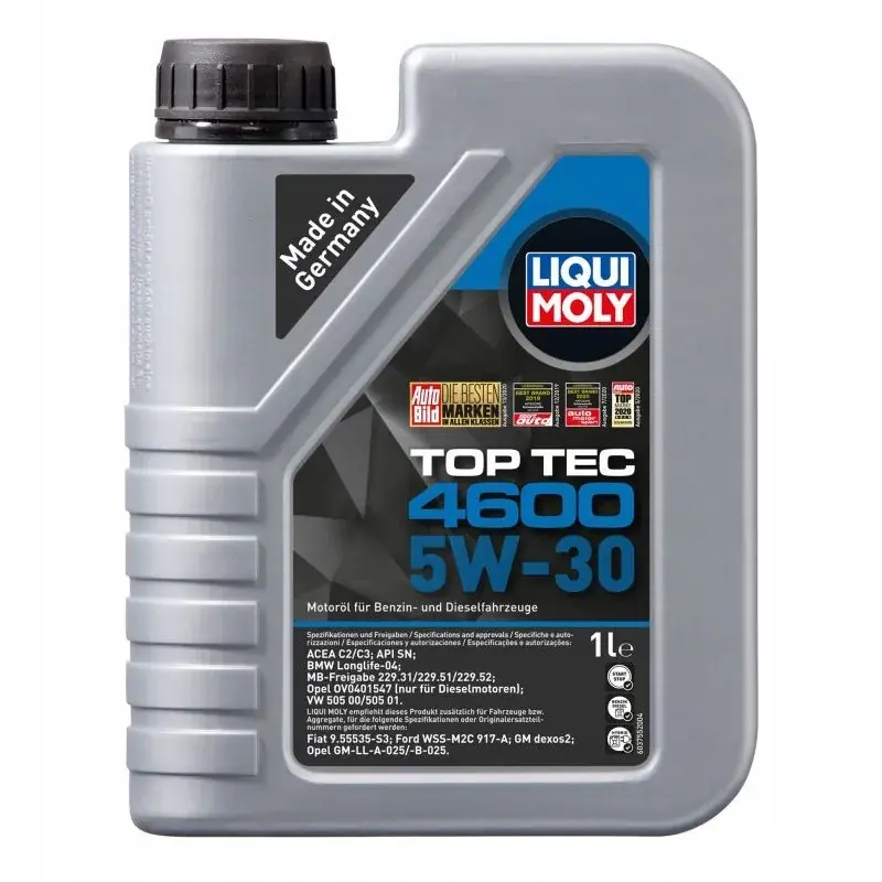 OLEJ LIQUI MOLY TOP TEC 4600 5W30 1L ACEA C3 API SM/CF BMW Autentyczny