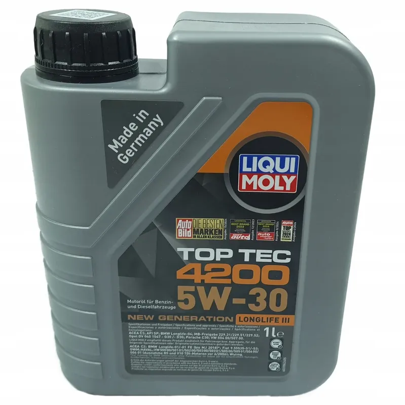 Rabat OLEJ SILNIKOWY LIQUI MOLY TOPTEC 4200 5W30 1L VW 504.00 507.00 BMW LL-04