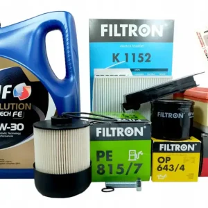 4Filtry Filtron +Olej Dacia Duster I 1.5 dCi 2010- Wyprzedaż