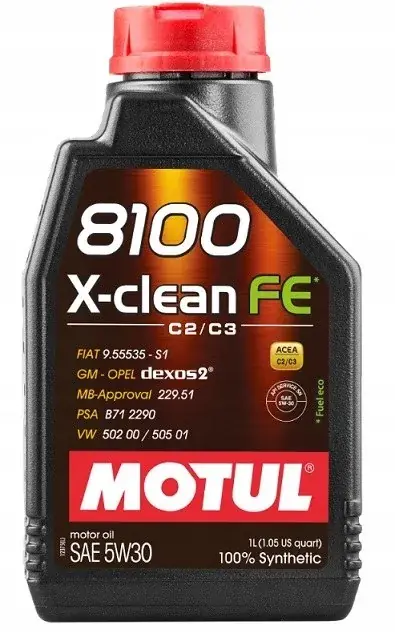 Rabat OLEJ MOTUL 5W30 1L 8100 X-CLEAN FE C2/C3 5W30 8100 X FE 1L MOTUL