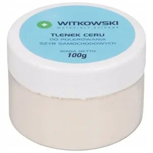 ZESTAW DO POLEROWANIA SZYB SZKŁA USUWANIA RYS TLENEK CERU 300g + FILC 125MM Bezpieczna płatność