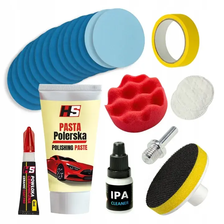 Bezpieczna płatność ZESTAW DO POLEROWANIA LAMP REGENERACJI REFLEKTORÓW HS + POWŁOKA CERAMICZNA