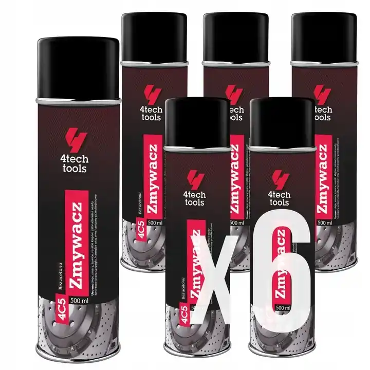 6x Zmywacz Do Hamulców Odtłuszczacz Do Tarcz 500ml PL 4tech 4techtools Oferta
