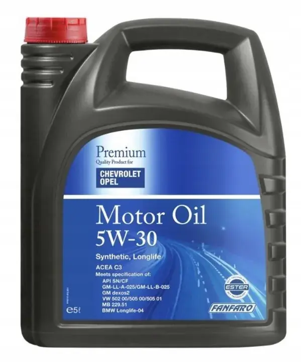Zwrot pieniędzy Olej silnikowy Fanfaro Premium 5 l 5W-30 5W30 5l OPEL ! FF6717-5