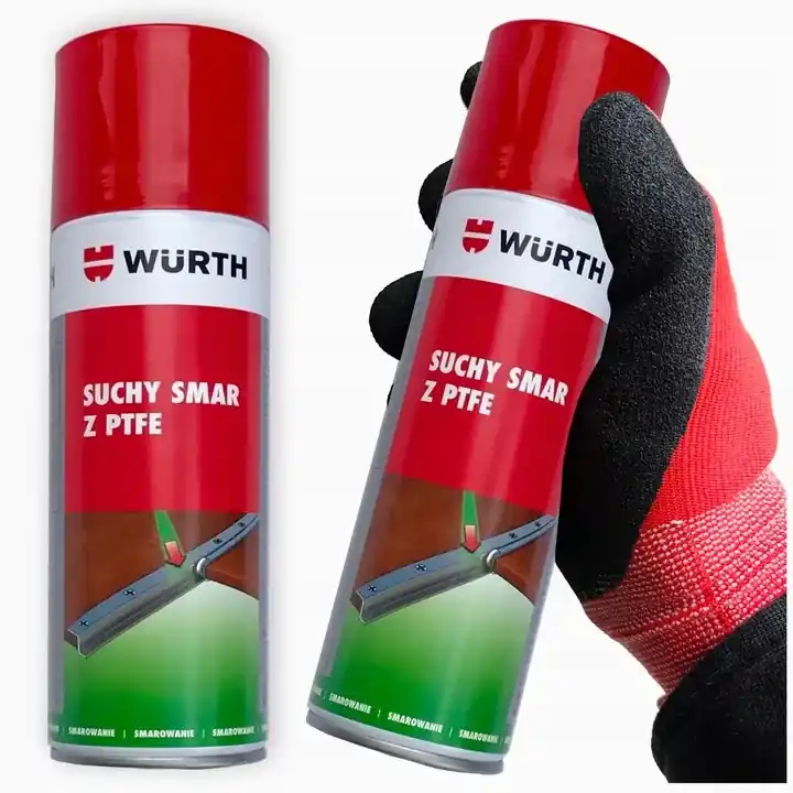 Zamów teraz Smar Teflonowy Suchy Teflon do Szyberdachu Prowadnic Foteli Mebli WURTH