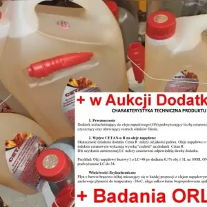 Tylko dziś CETAN R - 1Litr = VERVA na 1000 Litrów ON + Karta Charakt. i Bad. Orlen