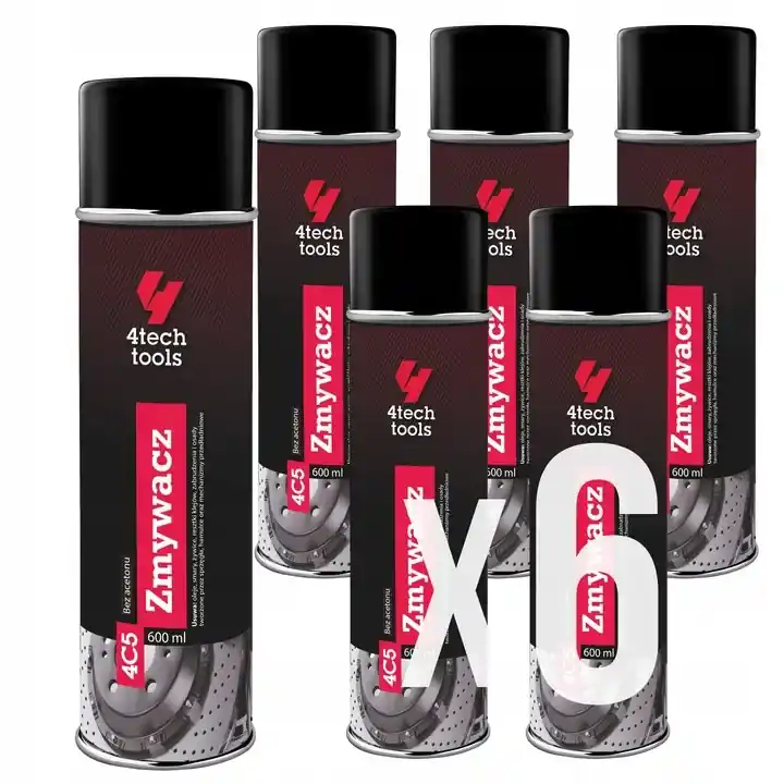 6 x ZMYWACZ DO HAMULCÓW 600ml ODTŁUSZCZACZ DO TARCZ Oryginalny