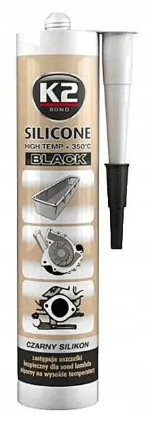 300 G K2 SILIKON CZARNY KLEJ +350°C O2P36 300g Bezpieczna płatność