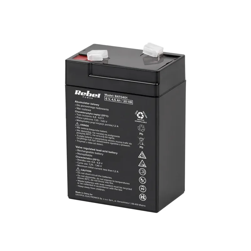 AKUMULATOR ŻELOWY REBEL 6V 4.5AH Promocja