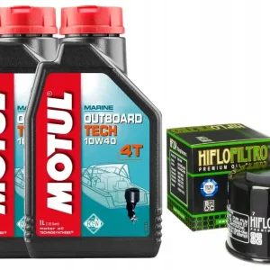 Filtr Hiflo + olej Motul 10w40 Outboard Yamaha F25 Midrange F40 Jet Drive Darmowa dostawa