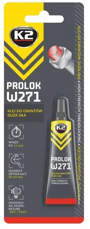 K2 PROLOK 6ML KLEJ DO GWINTÓW ŚRUB DUŻA SIŁA Zamów teraz