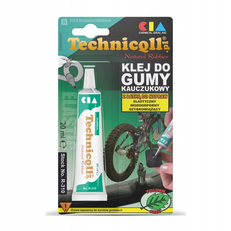 Klej do Gumy Kauczukowy Elastyczny Wodoodporny Szybkowiążący R-310 TECHNICQ Oryginalny