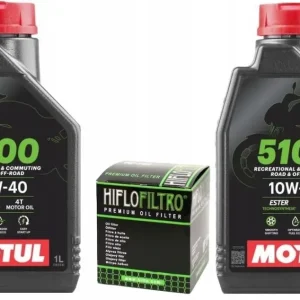 Olej Motul 5100 10W40 2L + Filtr Oleju Hiflo HF207 4T Ma2 Kxf Rmz 250 450 Ostatnia szansa