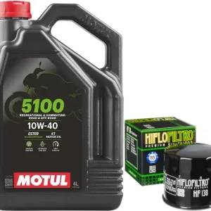 Zestaw Filtr HF138 + Olej 10w40 Motul 4T 5100 4L Rabat