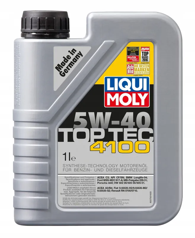 Ostatnia szansa OLEJ LIQUI MOLY 5W40 1L TOP TEC 4100 / D LM9510. LIQUI MOLY