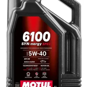 Szybka dostawa OLEJ MOTUL 5W40 5L 6100 SYN-NERGY SPEC / 5W40 SYN NERGY 5L MOTUL