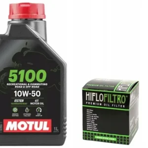 Olej MOTUL 5100 10W50 1L + Filtr HIFLO HF655 Ktm Excf Sxf 250 450 500 Husq Promocja