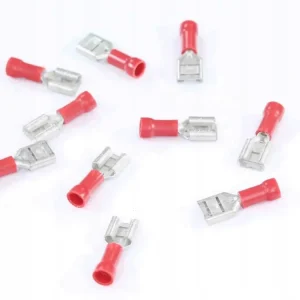 Konektor płaski żeński 6,3mm izolowany 0,5-1mm, zestaw 10 sztuk Ekspresowa dostawa